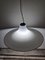 Large Vintage Murano White Swirl Ceiling Light Clear Rim in Murano Glass, 1960s, Image 4