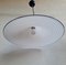 Large Vintage Murano White Swirl Ceiling Light Clear Rim in Murano Glass, 1960s, Image 6
