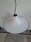 Large Vintage Murano White Swirl Ceiling Light Clear Rim in Murano Glass, 1960s, Image 3