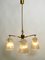 Mid-Century Modern Deckenlampe mit Drei Glasschirmen von Rupert Nikoll Vienna, 1950er 9