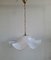 Large White Swirl Murano Glass Ceiling Light, 1960s 4