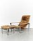 Mid-Center Pulkka Lounge Chair & Ottoman by Ilmari Lappalainen for Asko, 1968, Set of 2 1