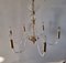 Lampadario di Murano a 6 braccia De Majo in vetro di Murano, anni '50, Immagine 1