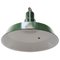 Vintage American Industrial Green Enamel Pendant Light, Image 3