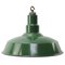 Vintage American Industrial Green Enamel Pendant Light, Image 1