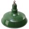 Vintage American Industrial Green Enamel Pendant Light, Image 2