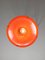 Lámpara colgante italiana era espacial de vidrio acrílico en naranja, años 70, Imagen 6