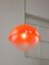 Lámpara colgante italiana era espacial de vidrio acrílico en naranja, años 70, Imagen 2