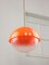 Lámpara colgante italiana era espacial de vidrio acrílico en naranja, años 70, Imagen 11