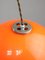 Lámpara colgante italiana era espacial de vidrio acrílico en naranja, años 70, Imagen 12