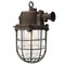 Vintage Industrial Rust Iron Clear Glass Pendant Lamp 1