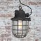 Vintage Industrial Rust Iron Clear Glass Pendant Lamp, Image 4