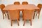 Art Deco Burr Walnut Dining Table and Chairs attributed to Harry and Lou Epstein, 1930s, Set of 7 2