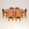 Art Deco Burr Walnut Dining Table and Chairs attributed to Harry and Lou Epstein, 1930s, Set of 7 1