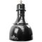 Lámpara colgante industrial vintage de fábrica esmaltada en negro, Imagen 1
