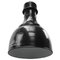 Lámpara colgante industrial vintage de fábrica esmaltada en negro, Imagen 3