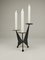 Brutalist Tripod Candleholder in Metal & Copper, Image 5