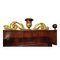 Empire French Mahogany Console Table with Marble Top and Mirror with Gilt Carved Wood and Vase on Top 5