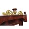 Empire French Mahogany Console Table with Marble Top and Mirror with Gilt Carved Wood and Vase on Top 3