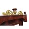 Empire French Mahogany Console Table with Marble Top and Mirror with Gilt Carved Wood and Vase on Top, Image 3