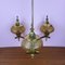 Brass Chandelier with Shades, Norway, 1960s, Image 2