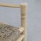 Silla baja de cuerda de teca natural de Adrien Audoux & Frida Minet, años 70, Imagen 8
