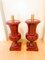 Bordeaux Lacquered Ceramic Table Lamps, 1970s, Set of 2 6