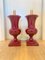 Bordeaux Lacquered Ceramic Table Lamps, 1970s, Set of 2 4