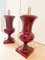 Bordeaux Lacquered Ceramic Table Lamps, 1970s, Set of 2 8