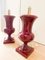 Bordeaux Lacquered Ceramic Table Lamps, 1970s, Set of 2, Image 8