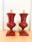 Bordeaux Lacquered Ceramic Table Lamps, 1970s, Set of 2 5