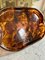 Oval Acrylic Serving Tray in Faux Tortoiseshell -Brass from Guzzini, Italy, 1970s, Image 12