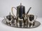 Bauhaus Coffee Tea Service in Metal, 1920s, Set of 4, Image 1