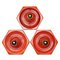 Sechseckige Wandlampe aus Rot Orange Keramik von Hustadt Deutschland, 1970er 6