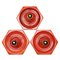 Hexagonal Wall Lamp in Red Orange Ceramic from Hustadt Germany, 1970s, Image 8