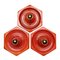 Hexagonal Wall Lamp in Red Orange Ceramic from Hustadt Germany, 1970s, Image 12