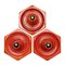 Sechseckige Wandlampe aus Rot Orange Keramik von Hustadt Deutschland, 1970er 9