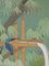 Paravent Taisho à 2 Panneaux avec Fontaine en Bambou, Oiseaux et Fleurs, Japon, 1890s 9