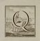 Luigi Vanvitelli, Letter of the Alphabet Q, Etching, 18th Century 1