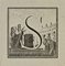 Luigi Vanvitelli, Letter of the Alphabet S, Etching, 18th Century 1