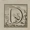 Luigi Vanvitelli, Letter of the Alphabet D, Etching, 18th Century, Image 1