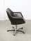 Mid-Century Chocolate Brown Leather Swivel Chair, Image 5