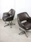 Mid-Century Chocolate Brown Leather Swivel Chair 2