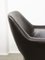 Mid-Century Chocolate Brown Leather Swivel Chair, Image 6
