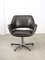 Mid-Century Chocolate Brown Leather Swivel Chair, Image 3