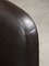 Mid-Century Chocolate Brown Leather Swivel Chair 16