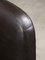 Mid-Century Chocolate Brown Leather Swivel Chair, Image 16