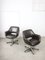 Mid-Century Chocolate Brown Leather Swivel Chair, Image 19