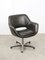 Mid-Century Chocolate Brown Leather Swivel Chair, Image 21