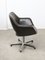 Mid-Century Chocolate Brown Leather Swivel Chair, Image 10